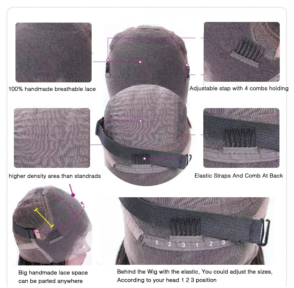 13x4 Chocolate Brown Lace Front Wigs 13x6 HD Transparent Lace Frontal Wig Colored Bleached Body Wave Human Hair Wigs For Women
