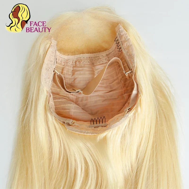 Blonde Preplucked Wigs 613 5x5 Transparent Lace Closure Wig Bone Straight Brazilian Remy Human Hair Lace Wigs For Black Women