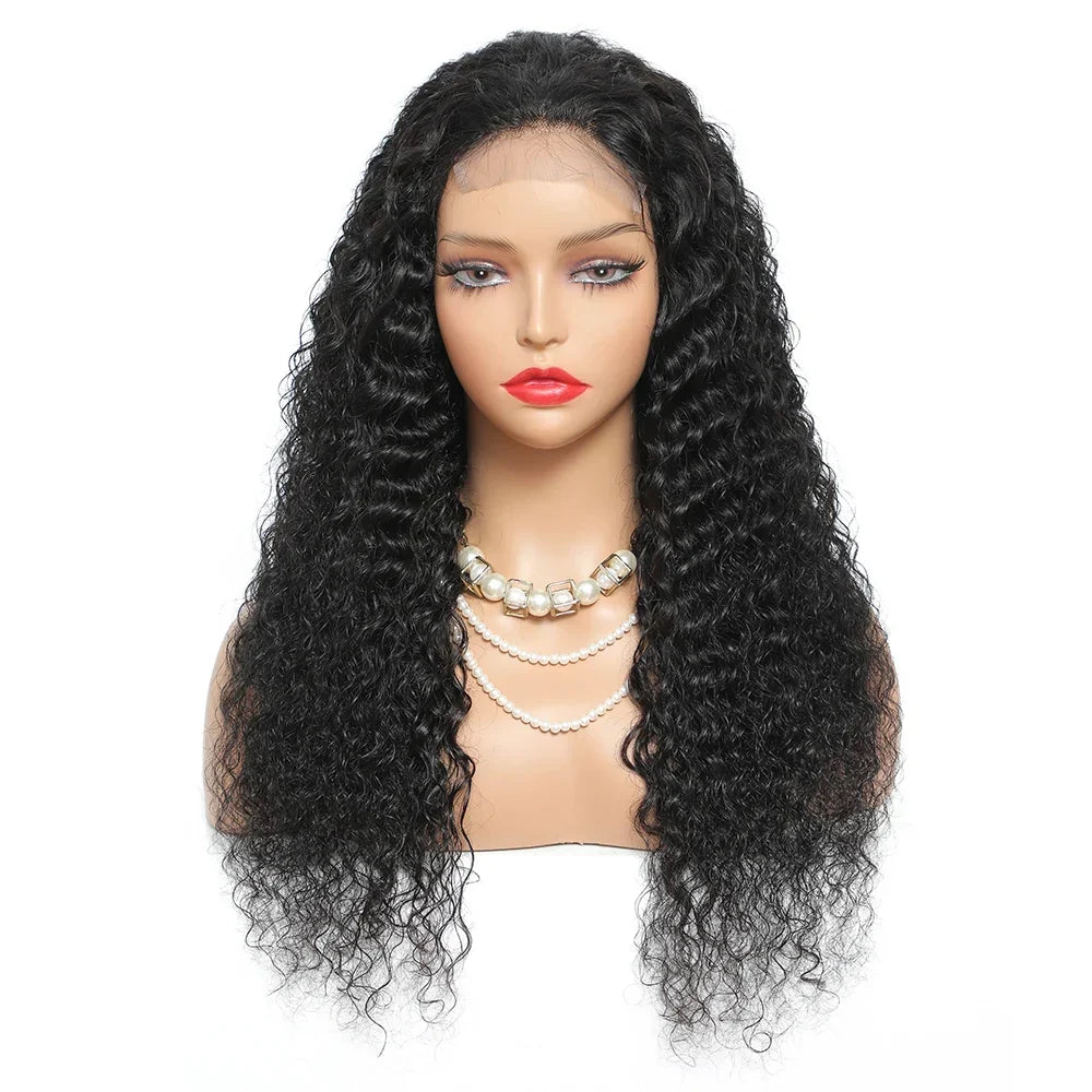 Transparent Remy Deep Wave Lace Front Wig 13x4 13x6 Water Wave Lace Frontal Wig 4X4 Closure Human Hair Wigs For Women Glueless