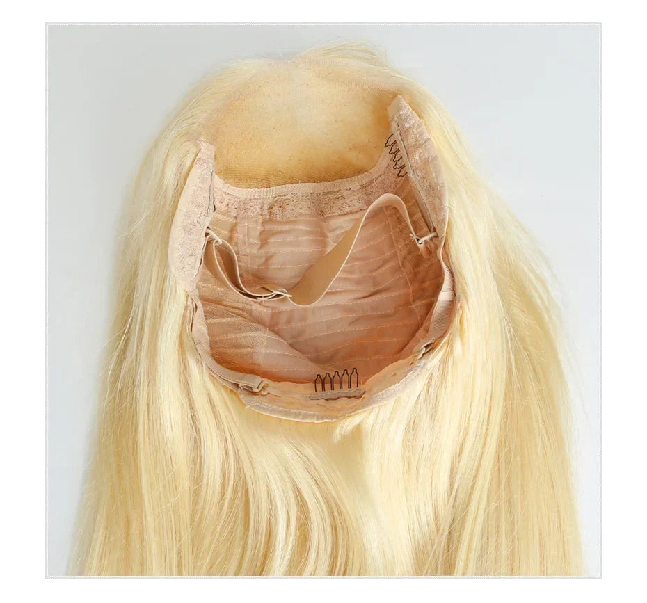 Blonde Preplucked Wigs 613 5x5 Transparent Lace Closure Wig Bone Straight Brazilian Remy Human Hair Lace Wigs For Black Women