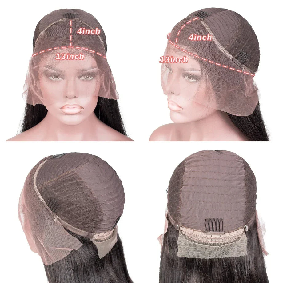 HD Purple 13x4 Straight Lace Frontal Wigs Light Purple Colored Lace Front Wig For Women Transparent Glueless Wigs Pre Plucked