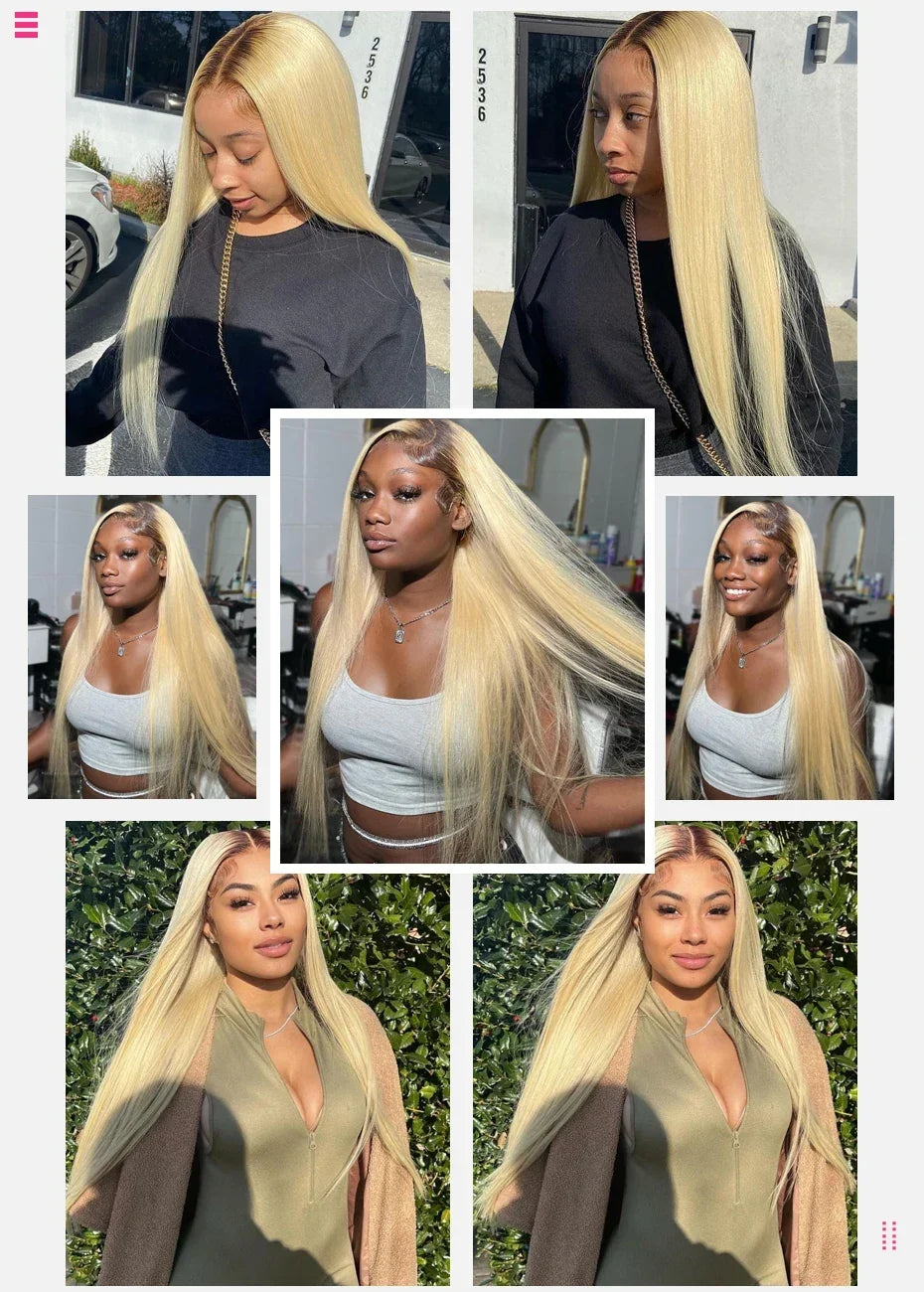 13x6 Lace Frontal Wig 1B 613 Ombre Blonde Full Lace Human Hair Wig Dark Roots Pre Plucked  Lace Front Human Hair Wigs for Women